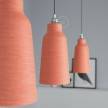 Pendelleuchte inklusive Textilkabel, flaschenförmigem Lampenschirm aus Keramik und Metall-Zubehör - Made in Italy