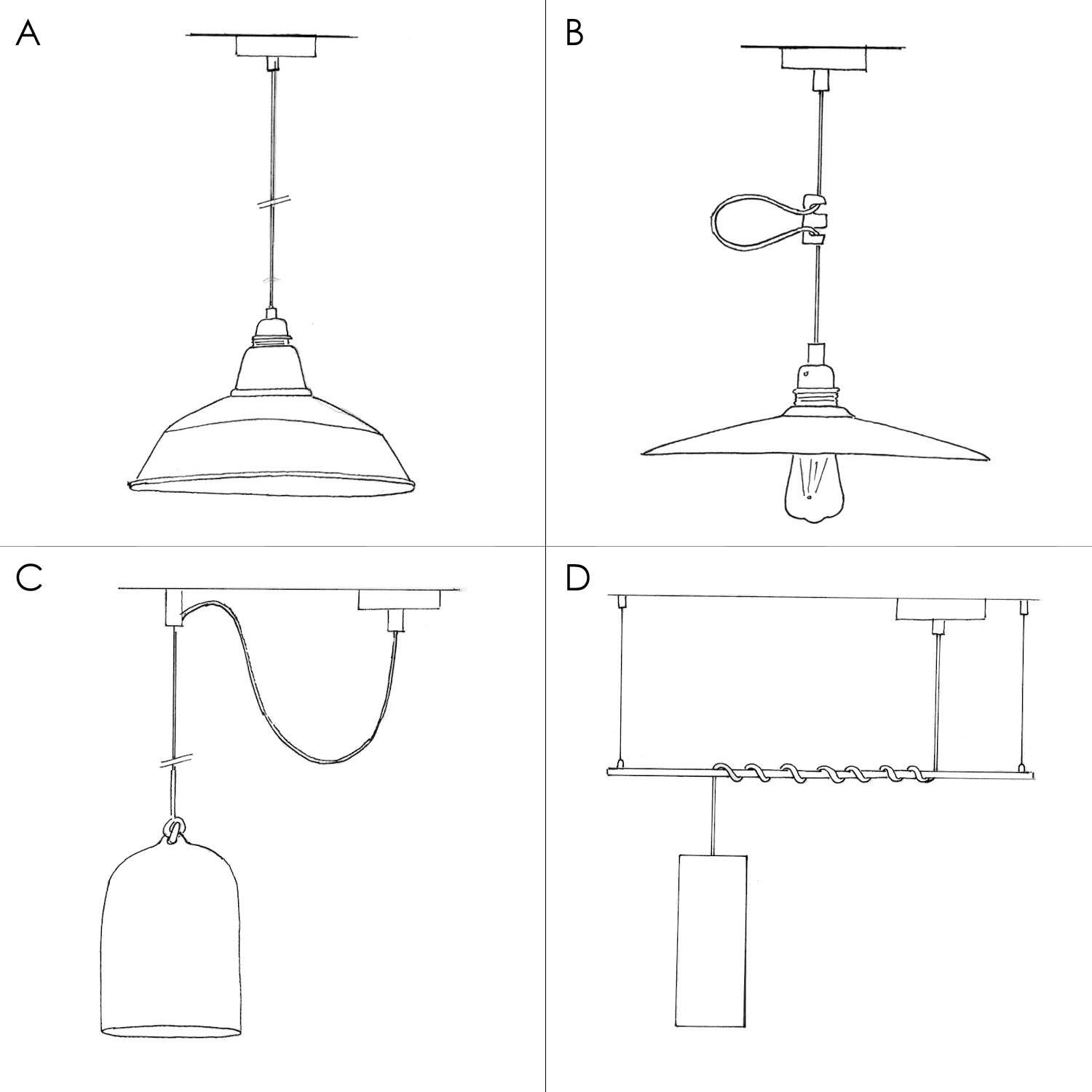 Pendelleuchte inklusive Textilkabel, doppelseitigem UFO-Lampenschirm aus Holz und Metall-Zubehör - Made in Italy
