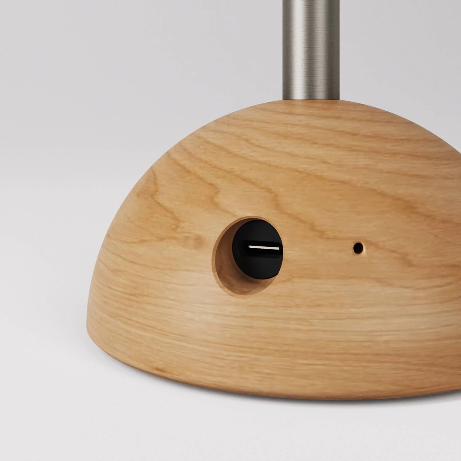 Tragbare, wiederaufladbare Leuchte Cabless02 mit Globe Glühbirne mit silberfarbener Kopfspiegelung