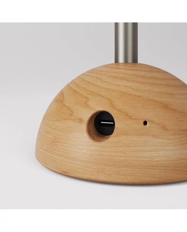 Tragbare, wiederaufladbare Leuchte Cabless02 mit Globe Glühbirne mit silberfarbener Kopfspiegelung