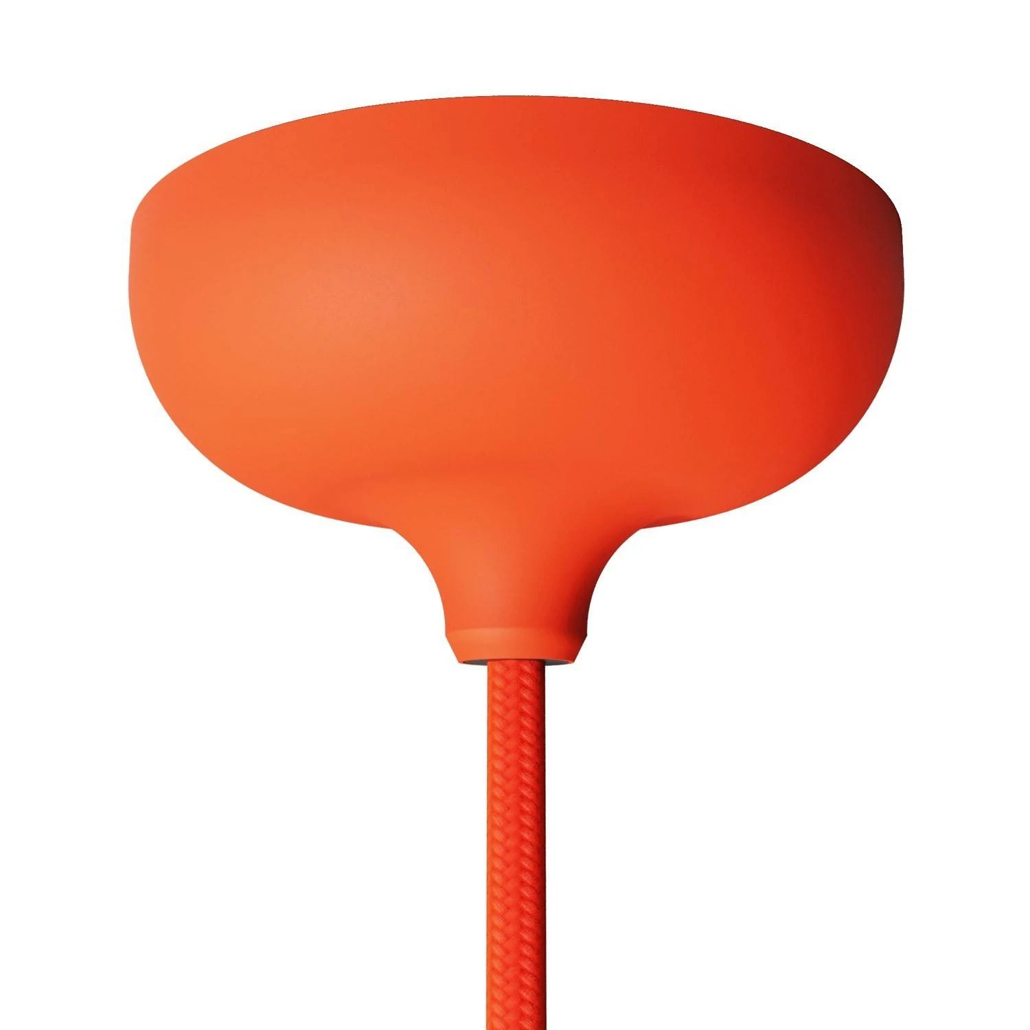 Kit Lampenbaldachin aus Silikon mit zentraler Bohrung und vorgesehenem Seitenloch - Orange