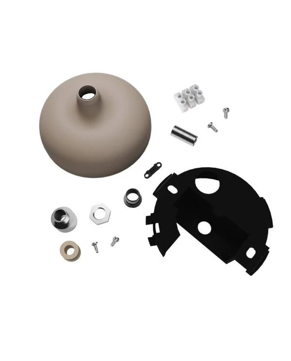 Kit Lampenbaldachin aus Silikon mit zentraler Bohrung und vorgesehenem Seitenloch
