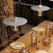Ellepì ist ein übergroßer Lampenteller aus Dibond für Pendelleuchten im Außenbereich, Durchmesser 40 cm - Made in Italy