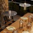Ellepì ist ein übergroßer Lampenteller aus Dibond für Pendelleuchten im Außenbereich, Durchmesser 40 cm - Made in Italy