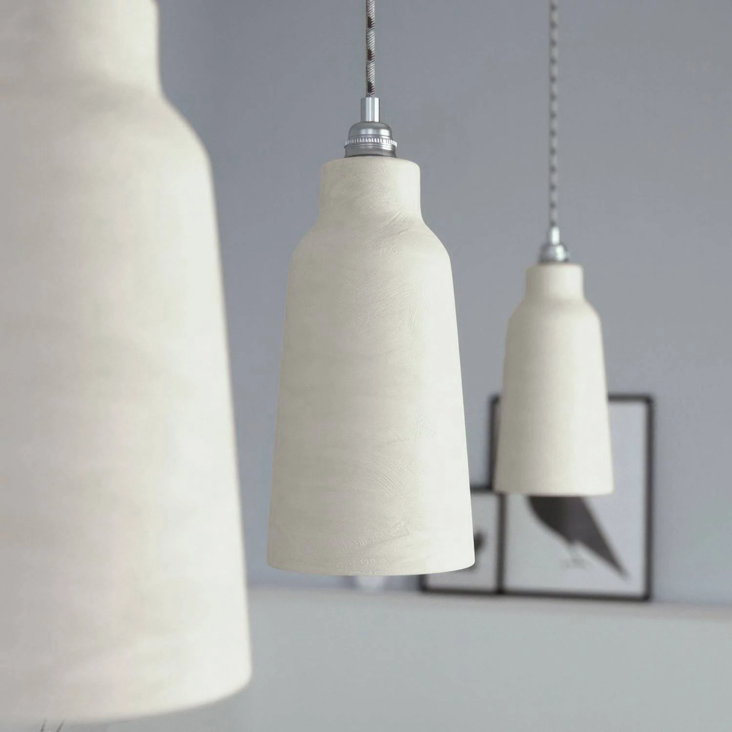 Flaschenförmiger Lampenschirm aus Keramik - Materia Kollektion - Made in Italy