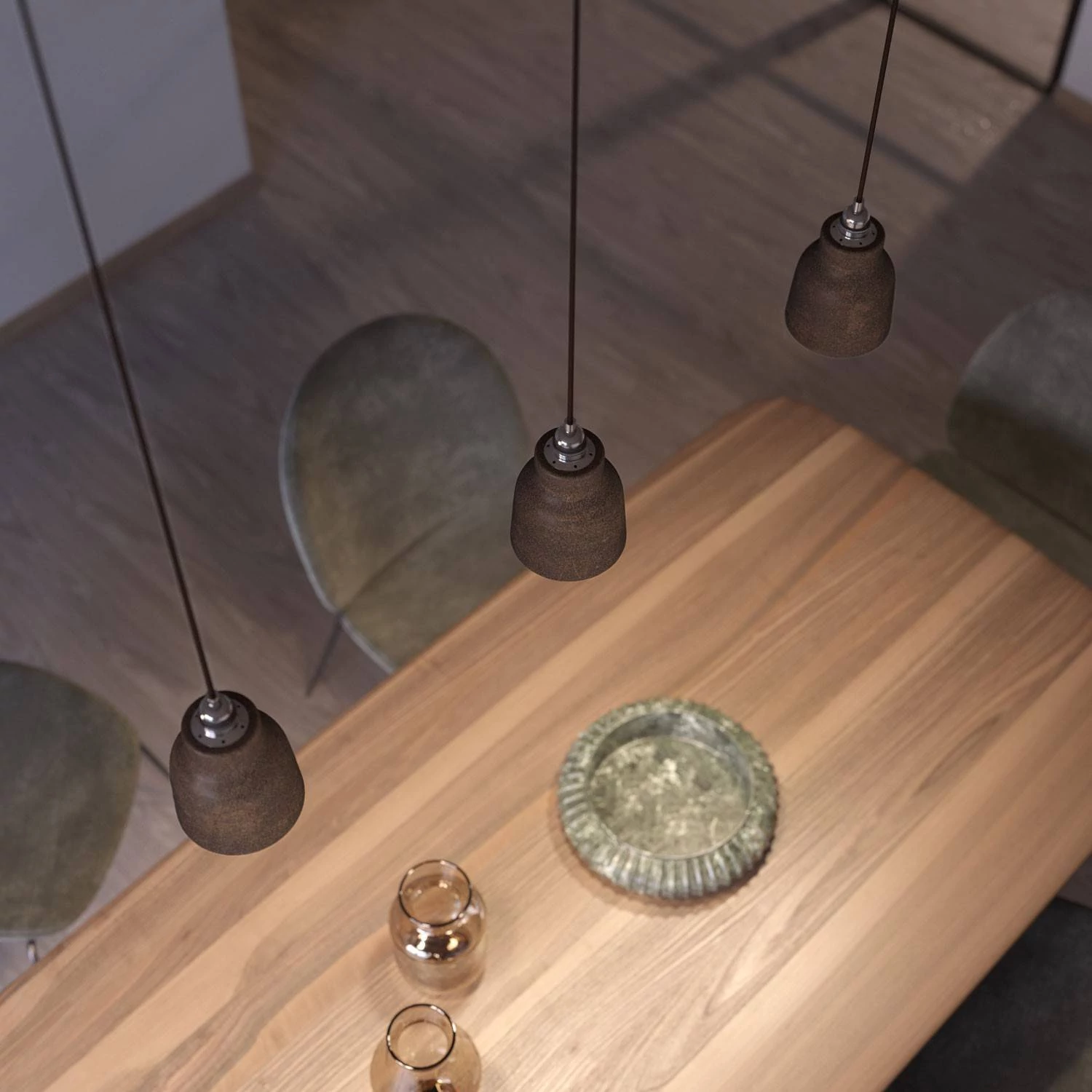 Vasenförmiger Lampenschirm aus Keramik - Materia Kollektion - Made in Italy