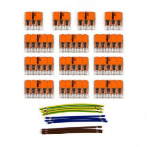 Kit Verbindungsklemme WAGO kompatibel mit Kabel 3x für Lampenbaldachin mit 11 Löchern