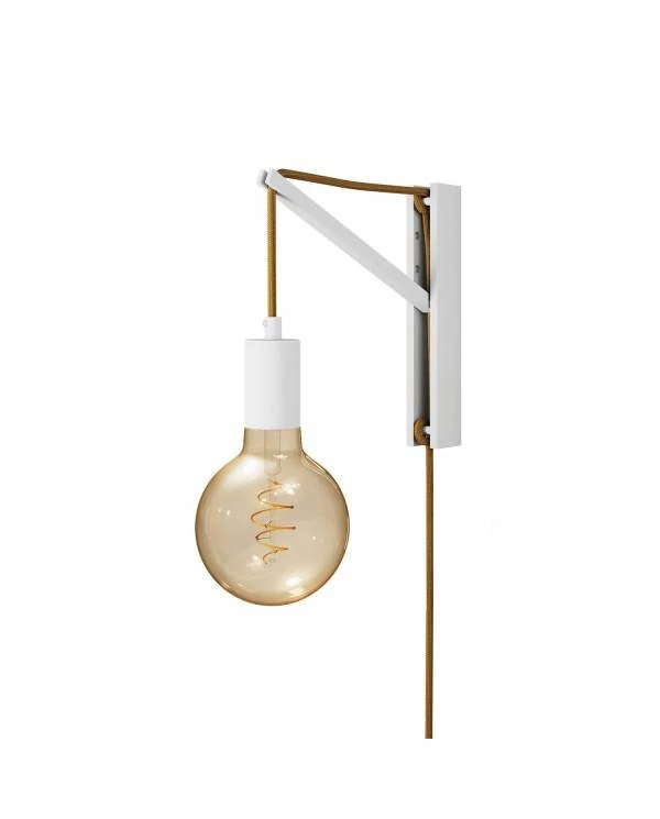Metall Wandleuchte mit 2-poligem Stecker