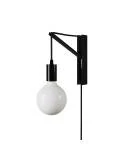 Metall Wandleuchte mit 2-poligem Stecker
