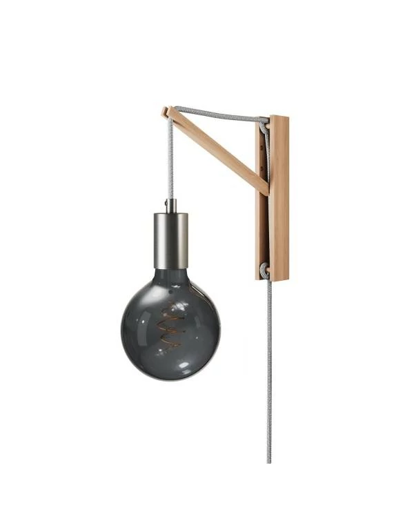 Metall Wandleuchte mit 2-poligem Stecker