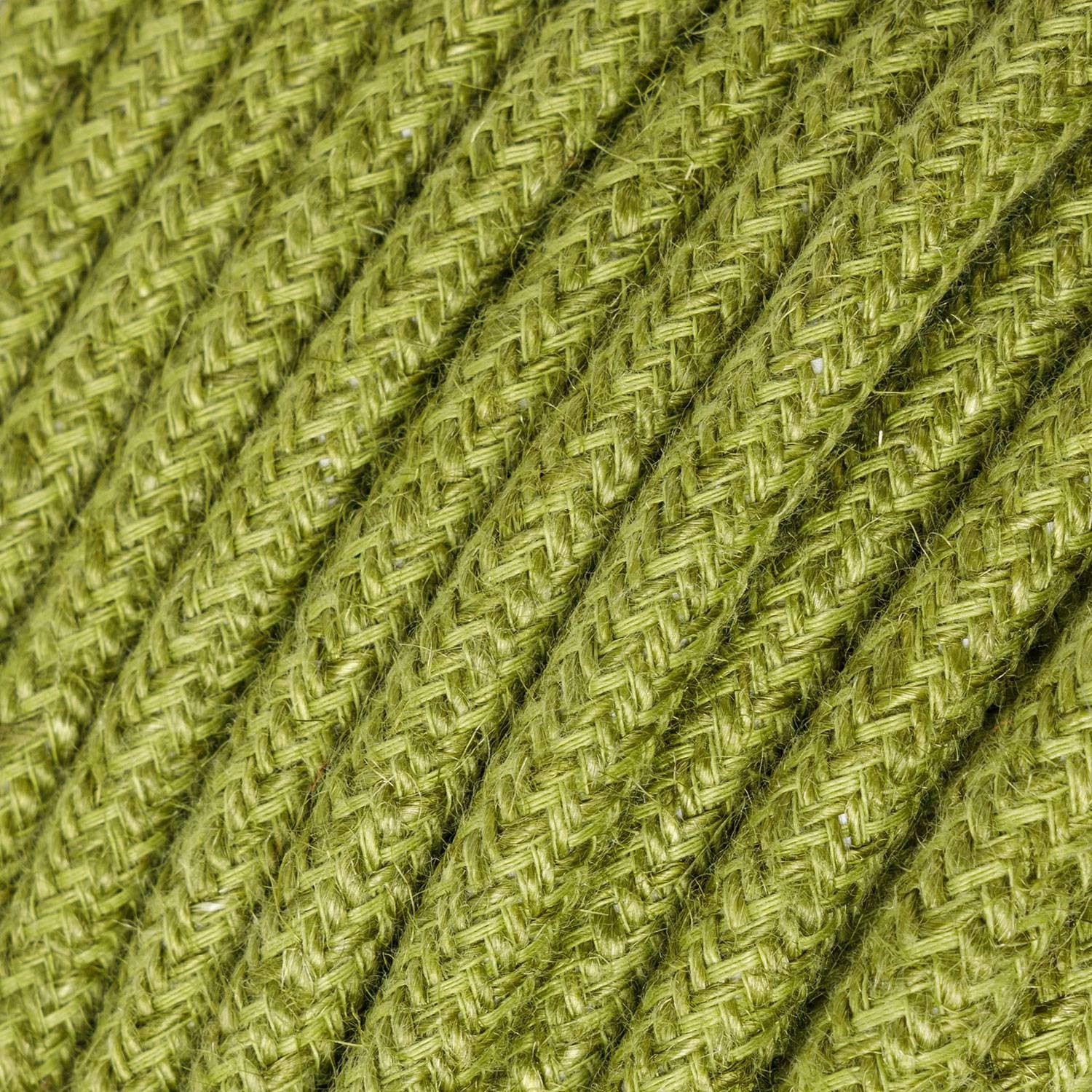 Textilkabel, heufarben, aus Jute - Das Original von Creative-Cables - RN23 rund 2x0,75mm / 3x0,75mm