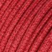 Textilkabel, kirschrot, aus Jute - Das Original von Creative-Cables - RN24 rund 2x0,75mm / 3x0,75mm