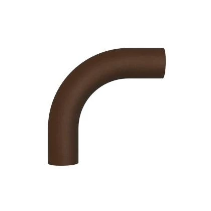 L-förmiges Verlängerungsrohr aus Metall, 5 cm lang - Lackierter dunkler Rost