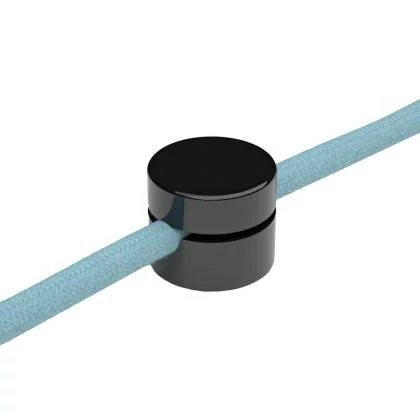 Wand- und Deckenpin, universale Kabelführung für Textilkabel 2x0,75 und 3x0,75 für Beleuchtungsinstallationen - 2 Stück - Schwarz