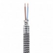 Kit Creative Flex flexibles gewebeummanteltes Kabelrohr, RZ04 schwarz-weiß mit Metallenden