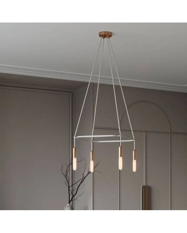 Deckenleuchte Cage P-Light mit 4 Aufhängungen
