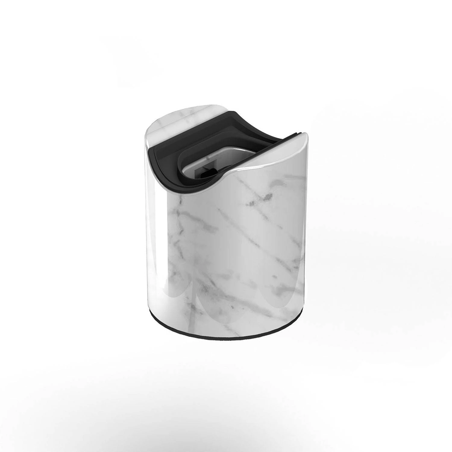 Lampenfassung esse14 für Wand- oder Decke, mit S14d Anschluss - Waterproof IP44 - White marble-Effekt