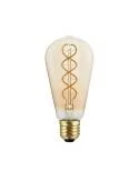 Goldfarbene LED-Glühbirne B01 Linie 5V Spiralfilament Edison ST64 1,3W 80Lm E27 2500K Dimmbar
