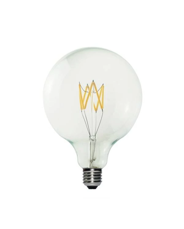Transparente LED-Glühbirne B04 Linie 5V kurzes Filament Globe G125 1,3W 110Lm E27 2500K Dimmbar