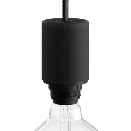 EIVA ELEGANT, das erste wiederverdrahtbare Outdoor-Lampenfassungs-Kit aus Silikon für Lampenschirme, E27, IP65 - Schwarz