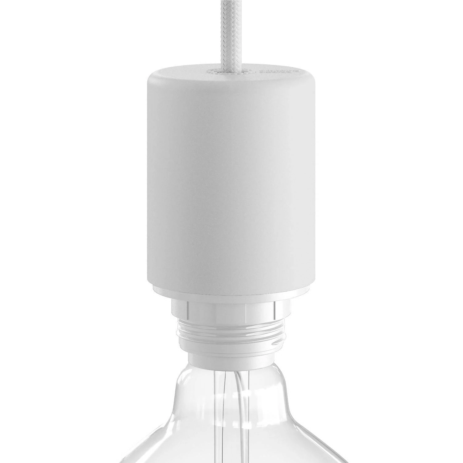 EIVA ELEGANT, das erste wiederverdrahtbare Outdoor-Lampenfassungs-Kit aus Silikon für Lampenschirme, E27, IP65 - Weiß