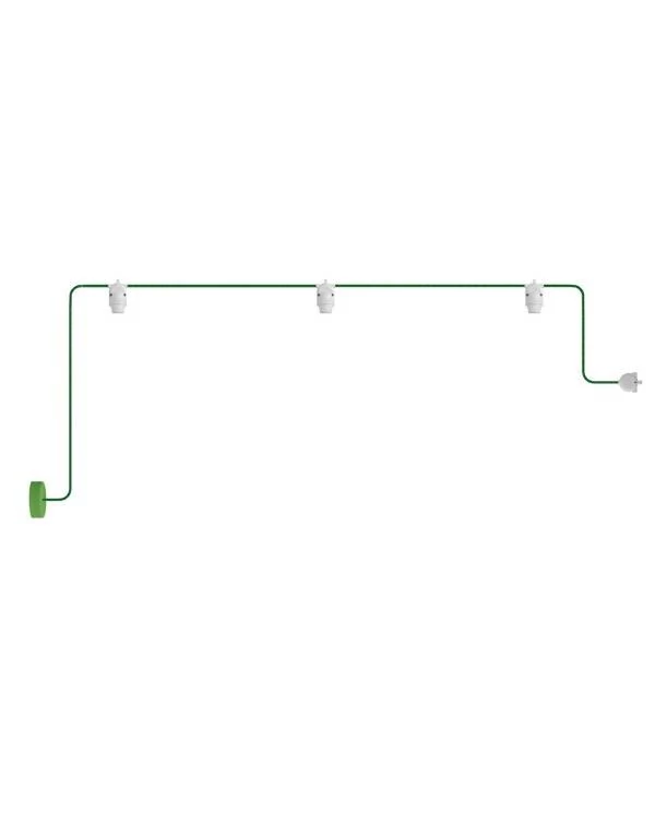Außenlichterkette EIVA IP65 mit Baldachin und 3 Lichtern