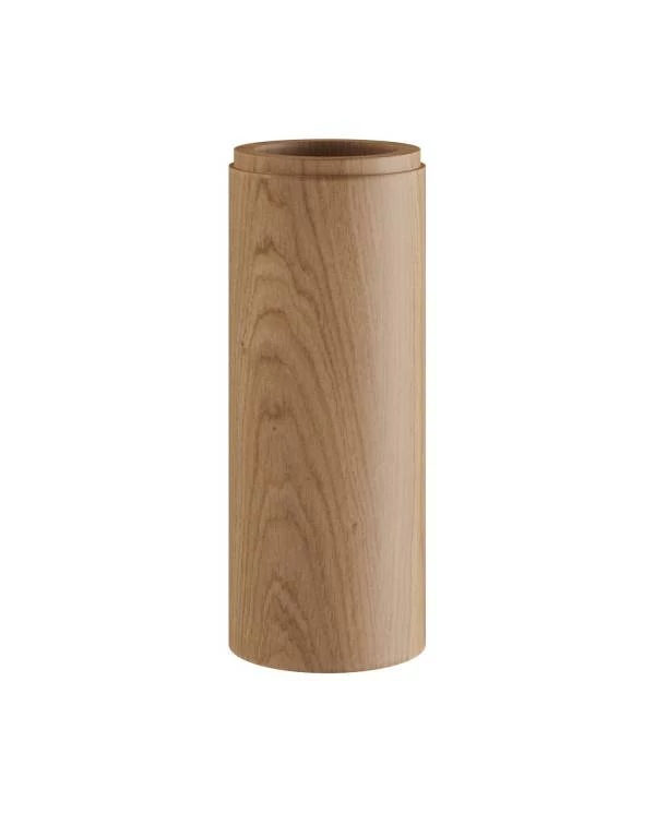 Tub-E14, Holzrohr für Strahler mit E14 Lampenfassung mit Doppelklemmring
