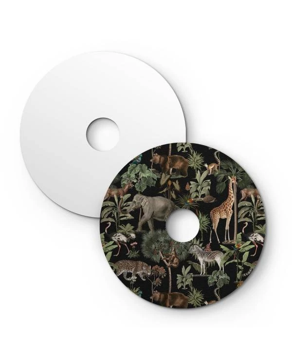 Ellepì Mini-Flachlampenschirm mit Dschungeltieren 'Wildlife Whispers', Durchmesser 24 cm - Hergestellt in Italien
