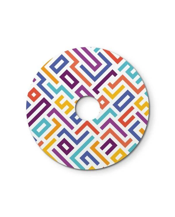 Ellepì Mini-Flachlampenschirm mit geometrischen Mustern 'Kaleidoscope', Durchmesser 24 cm - Hergestellt in Italien