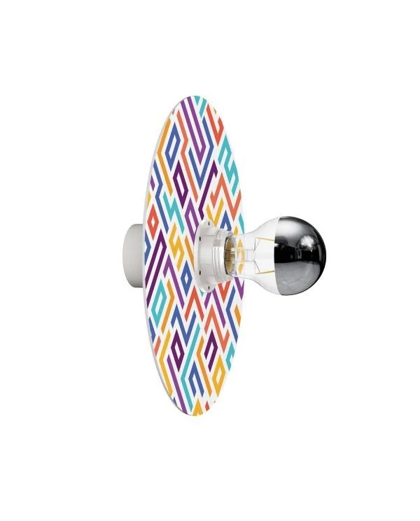 Wand- oder Deckenlampe mit Lampenschirm mit geometrischen Mustern 'Kaleidoscope' - Wasserdicht IP44