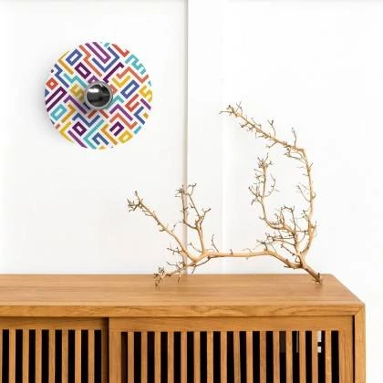 Wand- oder Deckenlampe mit Lampenschirm mit geometrischen Mustern 'Kaleidoscope' - Wasserdicht IP44