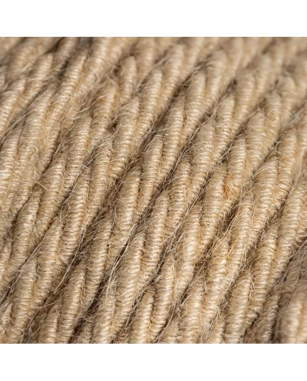 Textilkabel, natürliche Jute - Das Original von Creative-Cables - TN06 geflochten 2x0,75mm / 3x0,75mm