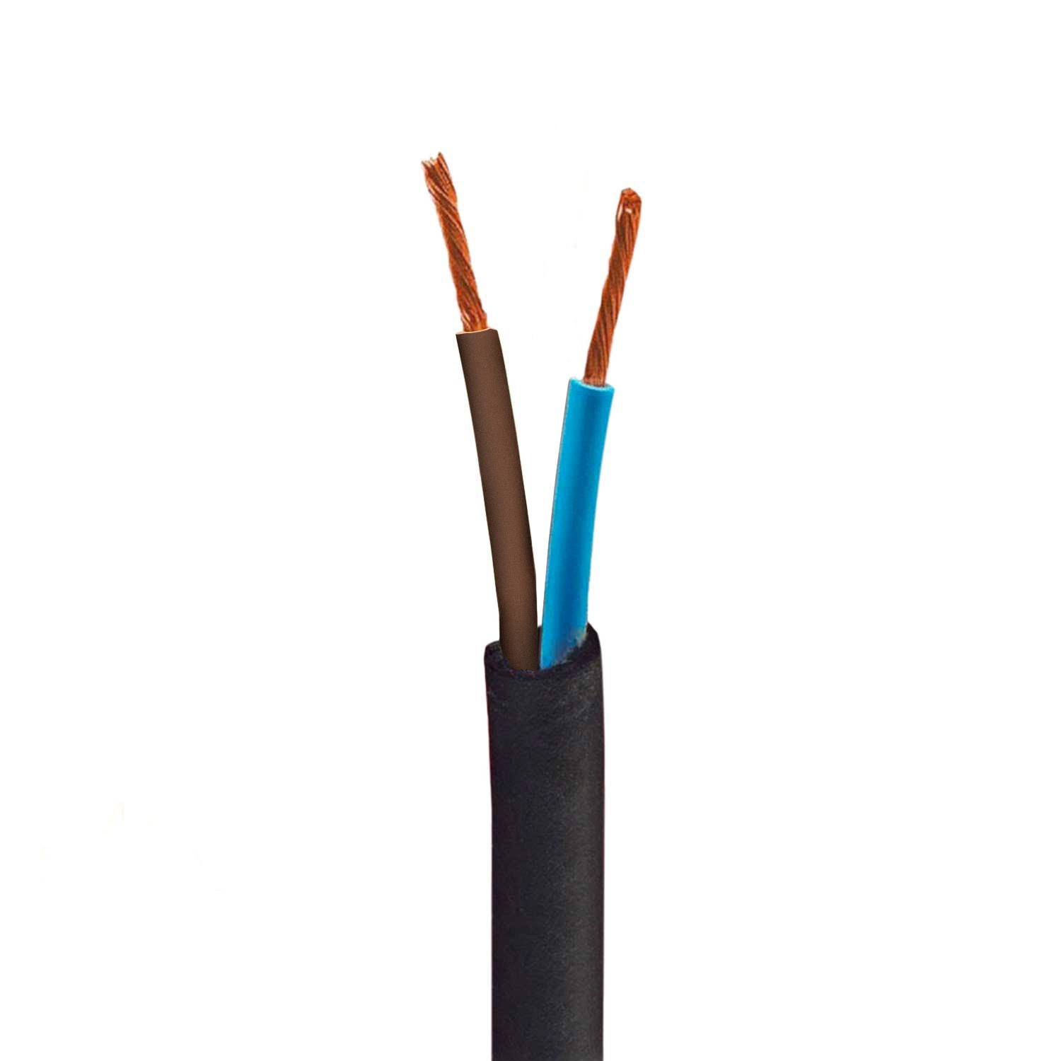 Outdoor-Elektrokabel mit Textilummantelung, Zick-Zack-Muster türkis SZ11,  rund, UV-beständig - kompatibel mit Eiva Outdoor IP65