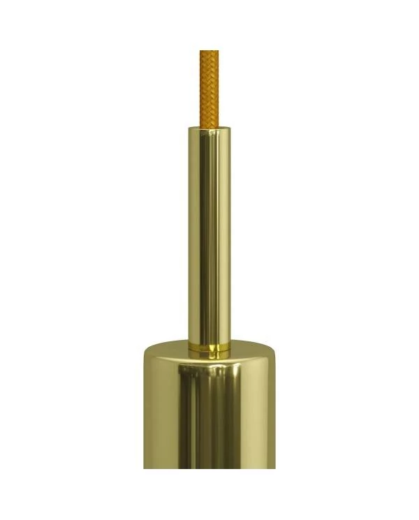 Runde Zugentlastung aus Metall, 7 cm lang, komplett mit Gewinderohr, Mutter und Unterlegscheibe