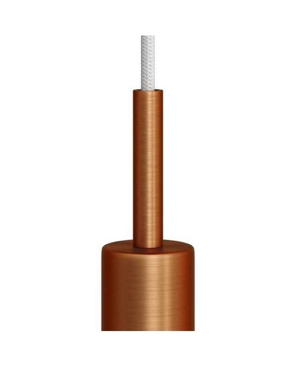 Runde Zugentlastung aus Metall, 7 cm lang, komplett mit Gewinderohr, Mutter und Unterlegscheibe