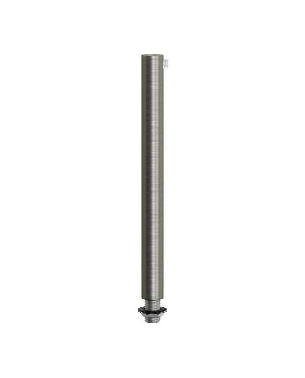 Runde Zugentlastung aus Metall, 15 cm lang, komplett mit Gewinderohr, Mutter und Unterlegscheibe
