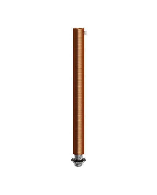 Runde Zugentlastung aus Metall, 15 cm lang, komplett mit Gewinderohr, Mutter und Unterlegscheibe