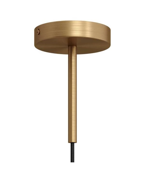 Runde Zugentlastung aus Metall, 15 cm lang, komplett mit Gewinderohr, Mutter und Unterlegscheibe