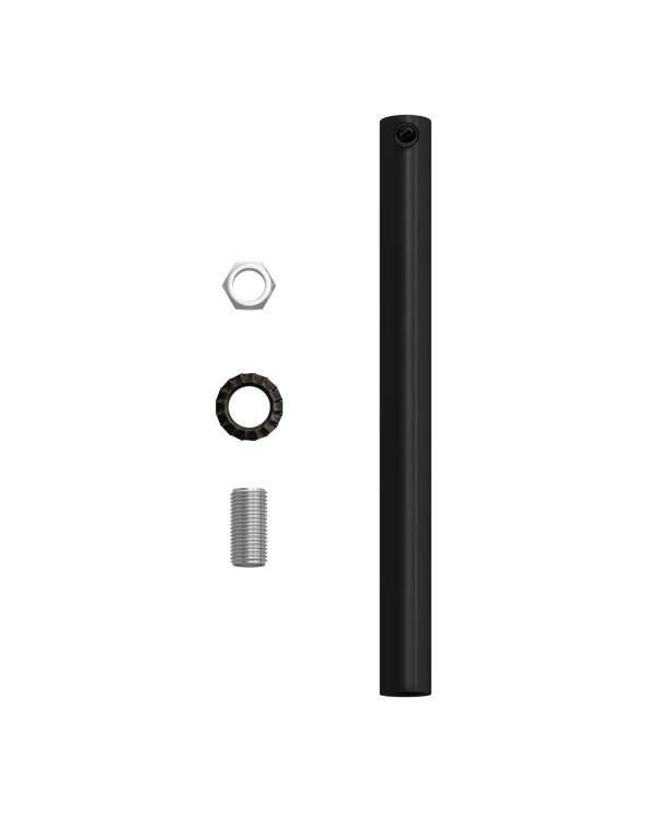 Runde Zugentlastung aus Metall, 15 cm lang, komplett mit Gewinderohr, Mutter und Unterlegscheibe
