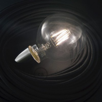 LED-Glühbirne Transparent - Globo G95 Kurz Filament - 4,5W 470Lm E27 2700K