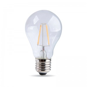 Tropfenförmige LED-Glühbirne mit Filamentfaden 4.5W 470Lm E27 Klar 2700K Dimmbar