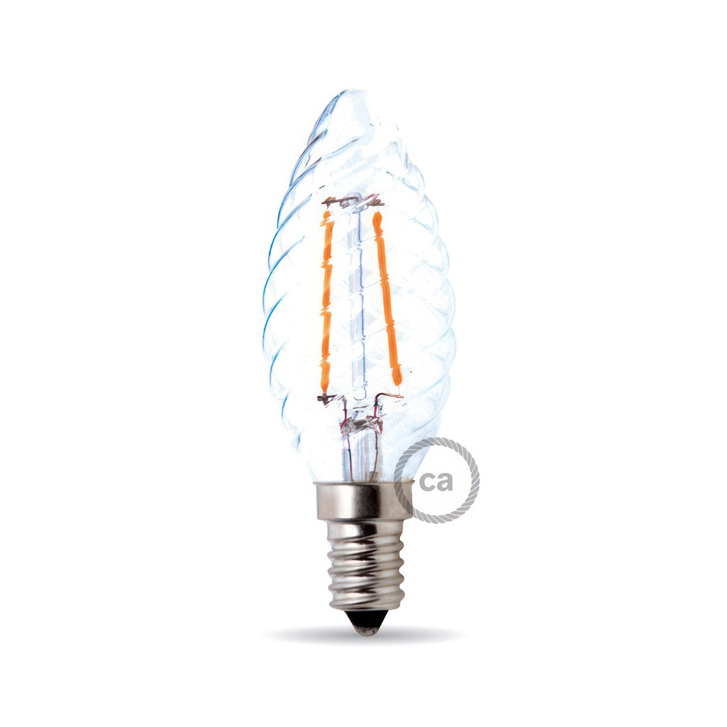 LED-Glühbirne 4W 440Lm E14, Klar spiralförmig mit Filamentfaden