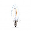 LED-Glühbirne 4W 440Lm E14, Klar spiralförmig mit Filamentfaden