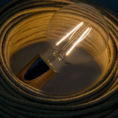 LED-Glühbirne Transparent - Globo G95 Lang Filament - 4.5W 470Lm E27 2700K