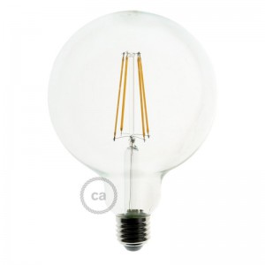 LED-Glühbirne Transparent - Globo G125 Lang Filament - 7W 720Lm E27 2200K Dimmbar