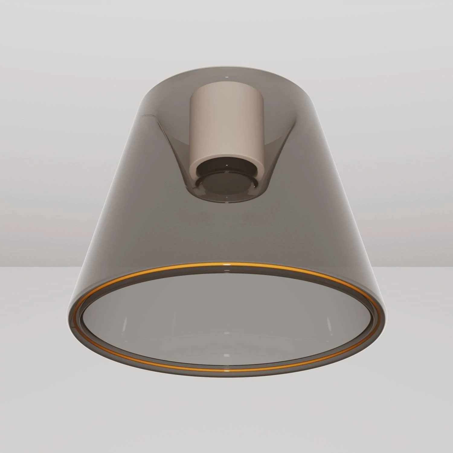 Design-Deckenleuchte mit rauchiger kegelförmiger Ghost-Glühbirne