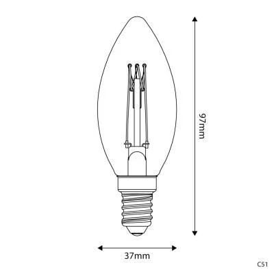 XXL LED Golden Glühbirne - Bulged Tubular BT180 - 10W 1000Lm E27 2200K Dimmbar