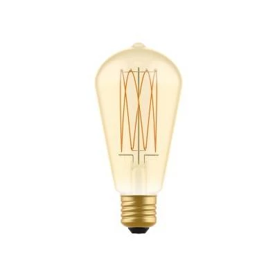 LED Glühbirne Golden Carbon Line Cage Filament Edison ST64 7W 640Lm E27 2700K Dimmbar - C54