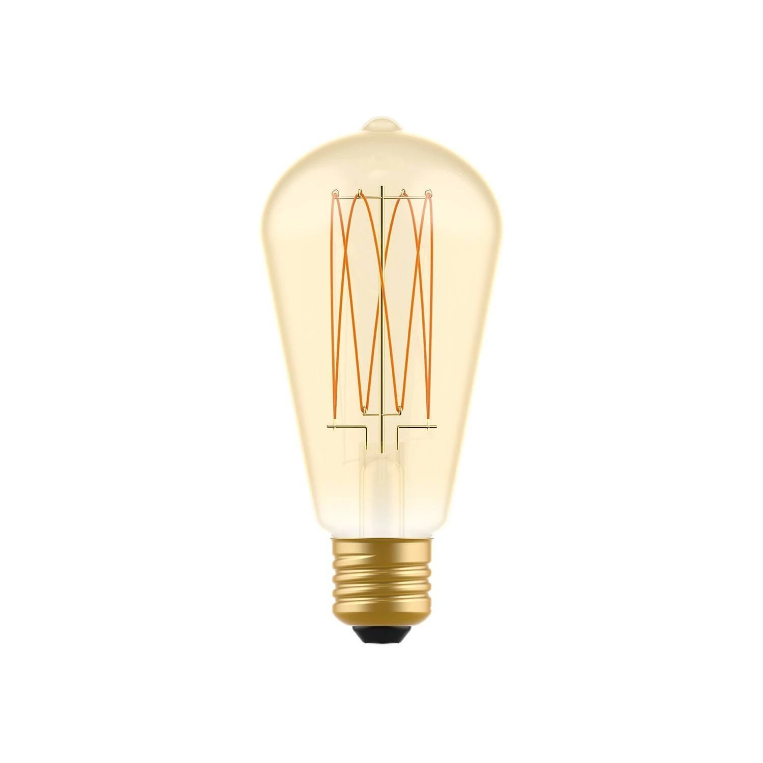 LED Glühbirne Golden Carbon Line Cage Filament Edison ST64 7W 640Lm E27 2700K Dimmbar - C54
