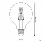 LED Glühbirne mit Porzellan-Effekt CRI 95 G95 7W 640Lm E27 2700K Dimmbar - P03